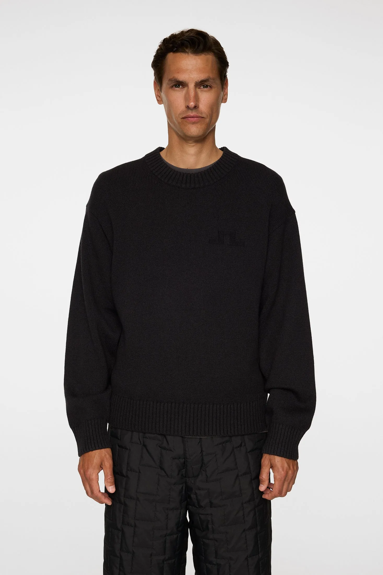 Eddy Cotton Wool Crew Neck / Black sold by J. Lindeberg product image thumbnail 2