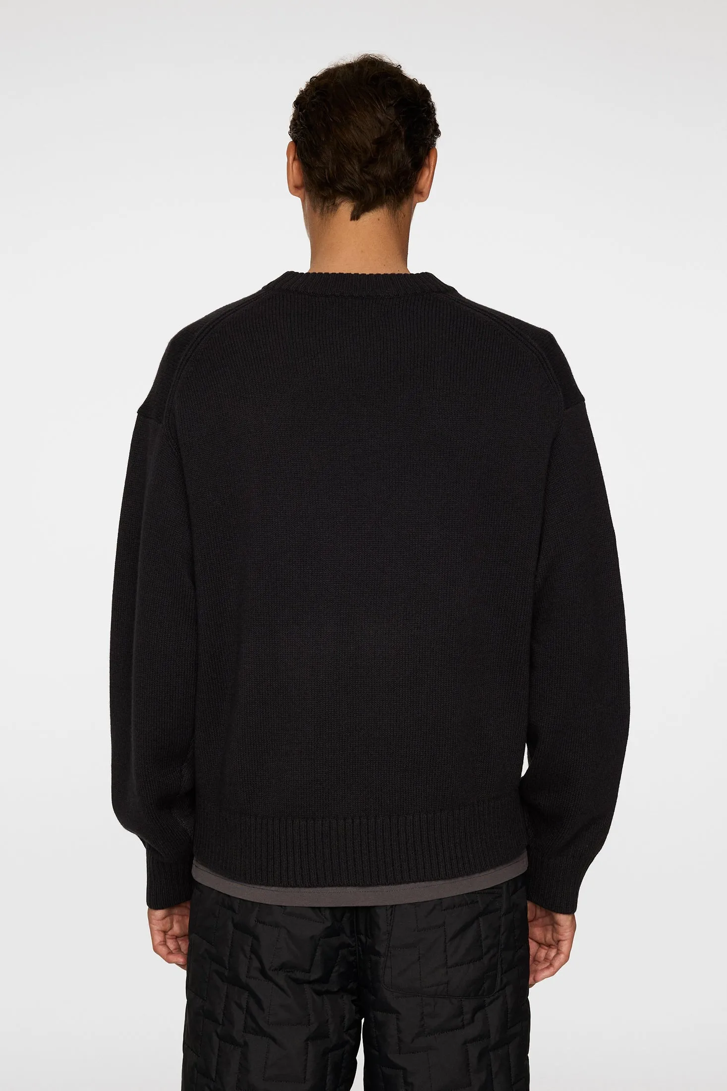 Eddy Cotton Wool Crew Neck / Black sold by J. Lindeberg product image thumbnail 3