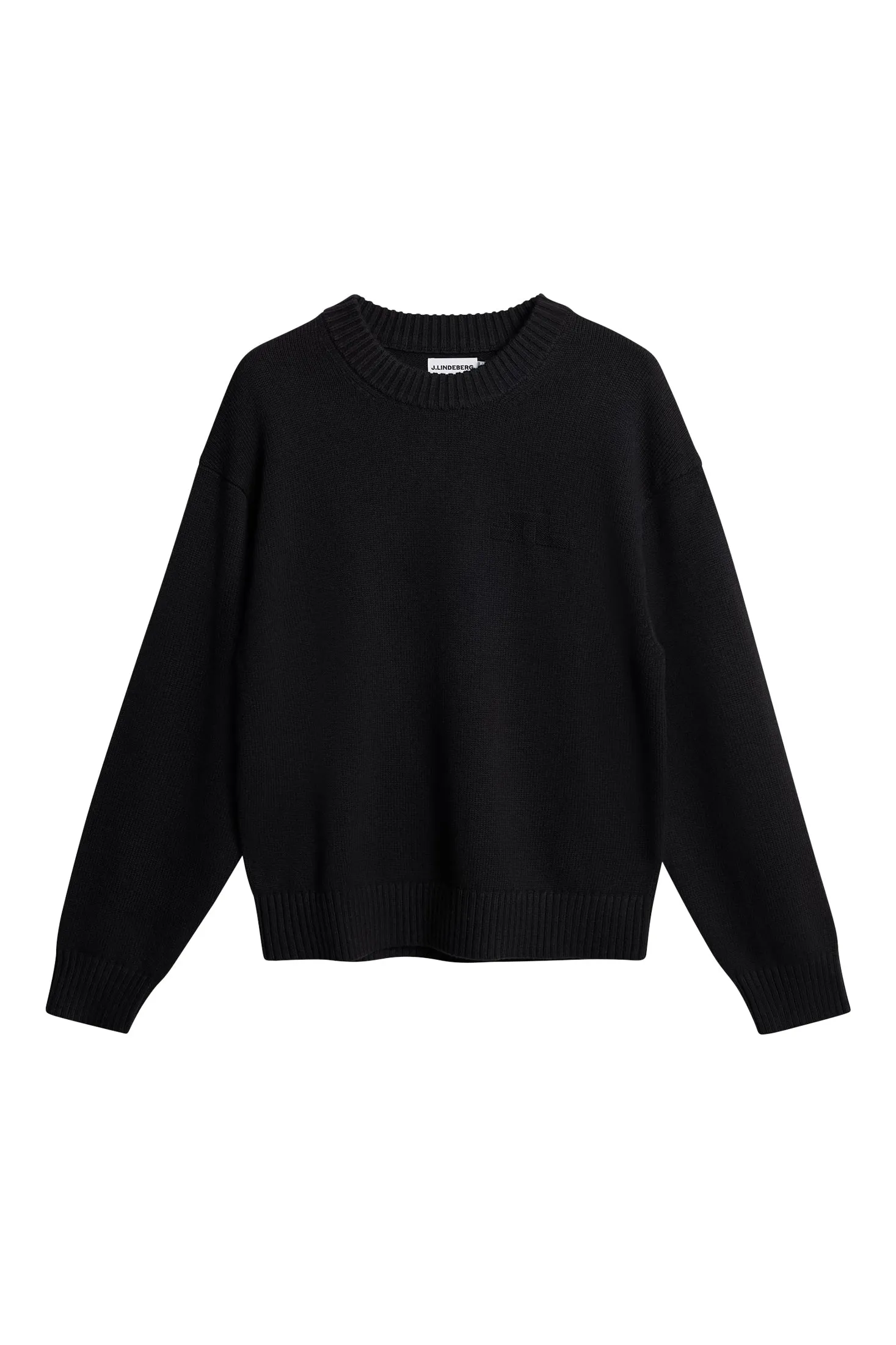 Eddy Cotton Wool Crew Neck / Black sold by J. Lindeberg