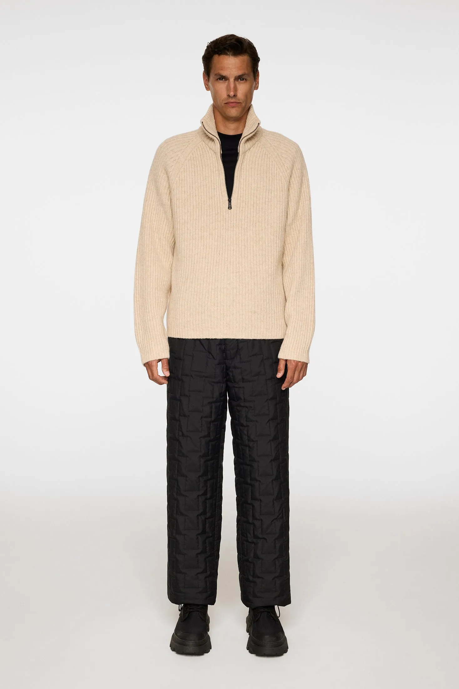 Victor Zip Wool Sweater / Moonbeam Melange sold by J. Lindeberg product image thumbnail 4