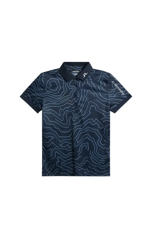 Tour Tech Print Polo / Topo Navy L sold by J. Lindeberg