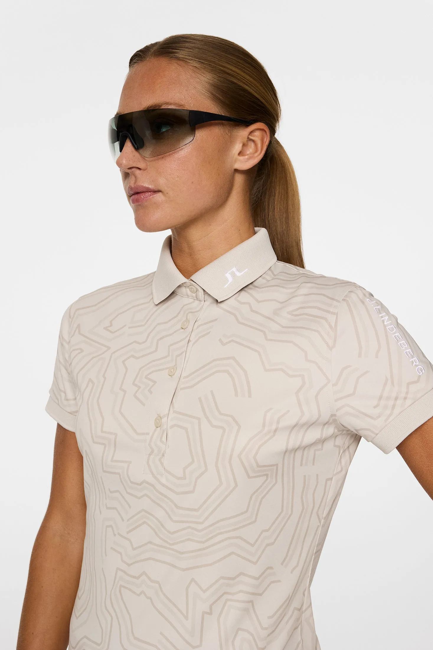 Tour Tech Print Polo / Topo Moonbeam L sold by J. Lindeberg product image thumbnail 5