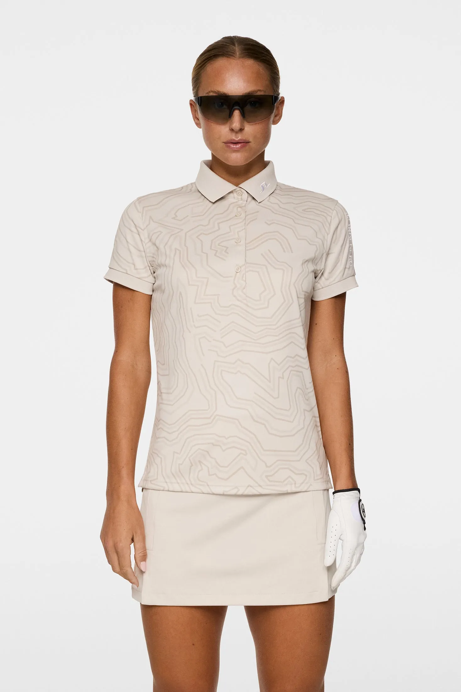 Tour Tech Print Polo / Topo Moonbeam L sold by J. Lindeberg product image thumbnail 2