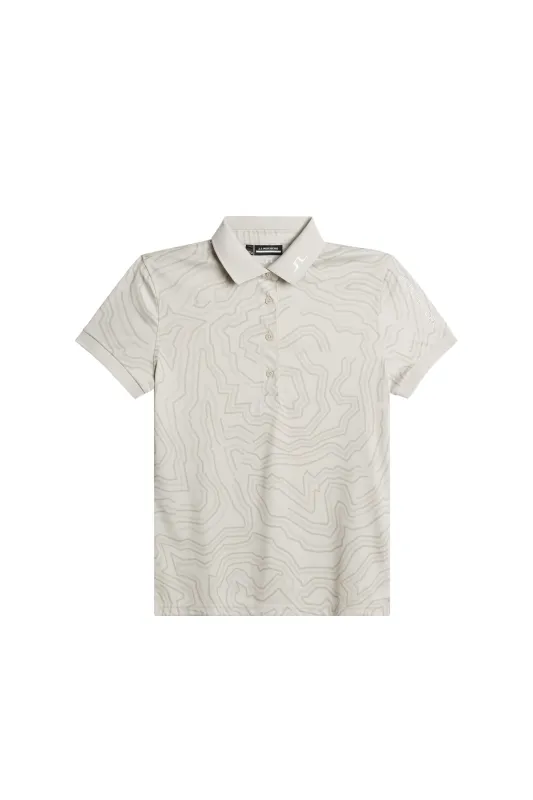 Tour Tech Print Polo / Topo Moonbeam L sold by J. Lindeberg