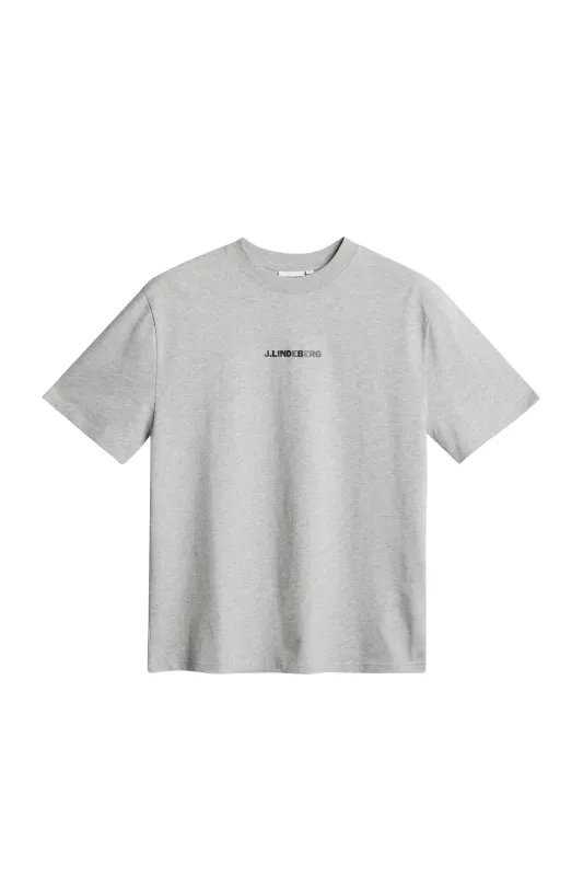 Hale Heavy Logo T-shirt / Light Grey Melange sold by J. Lindeberg