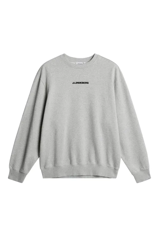 Callan Crew Neck / Light Grey Melange sold by J. Lindeberg