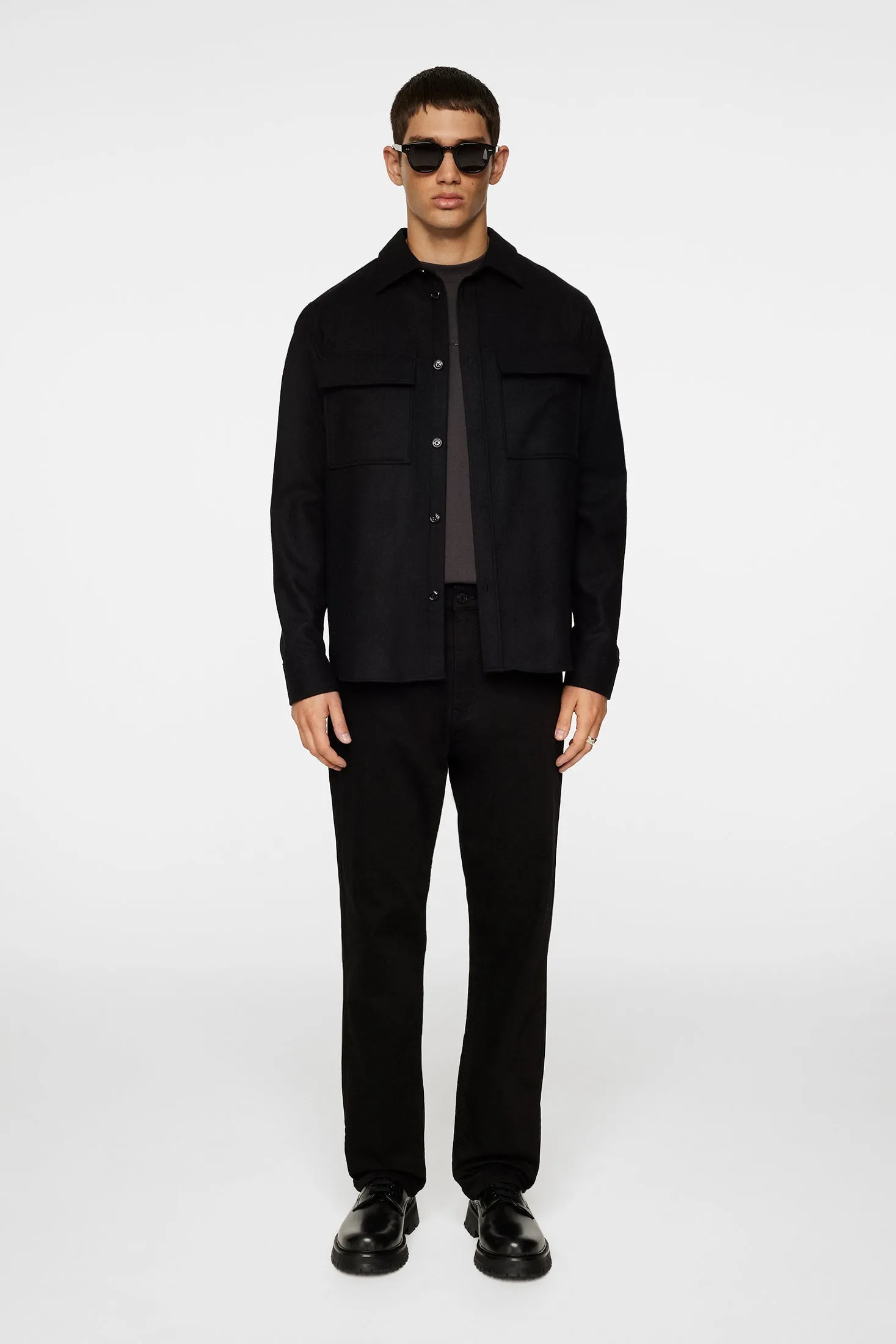 Flat Wool Overshirt / Black sold by J. Lindeberg product image thumbnail 4