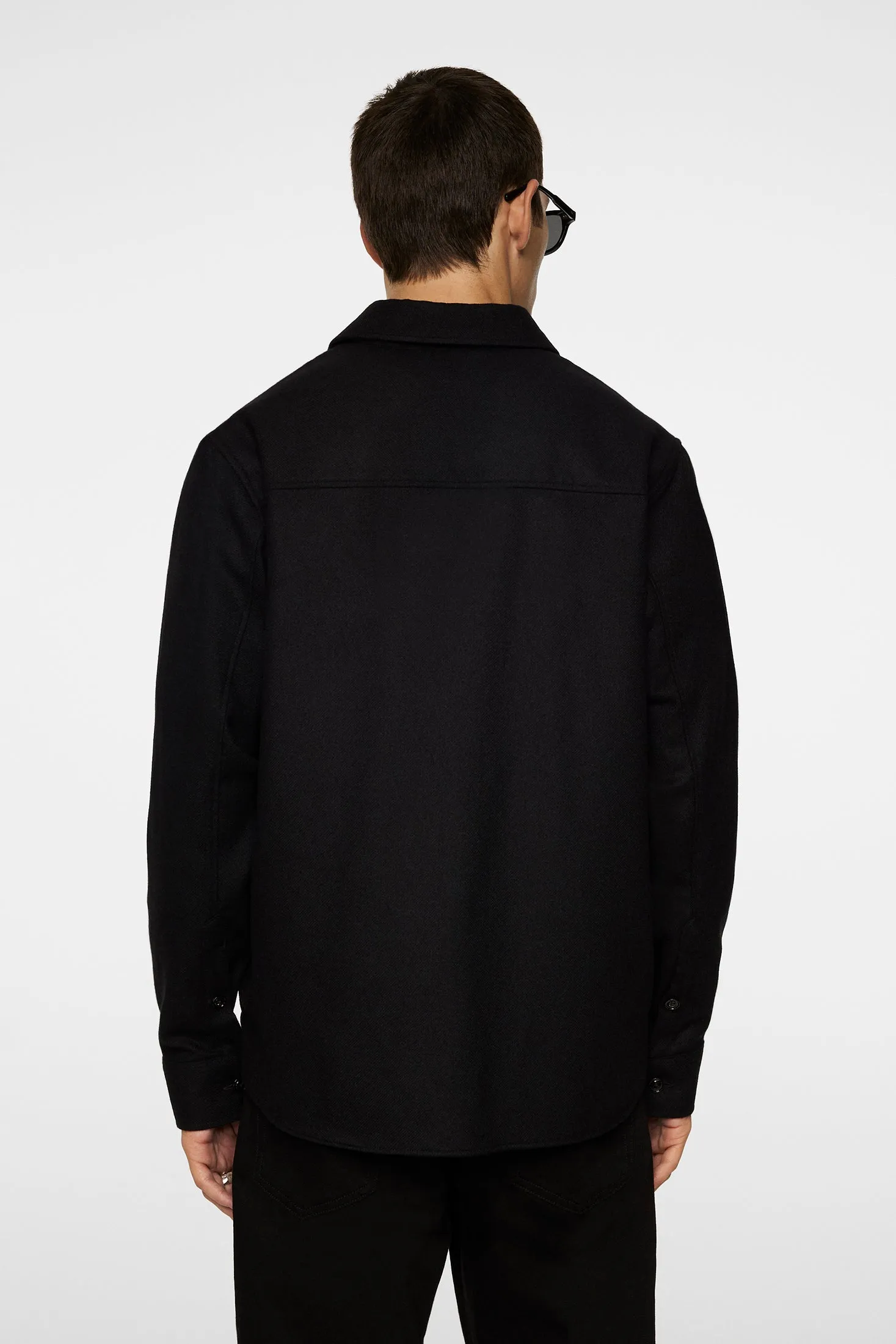 Flat Wool Overshirt / Black sold by J. Lindeberg product image thumbnail 3