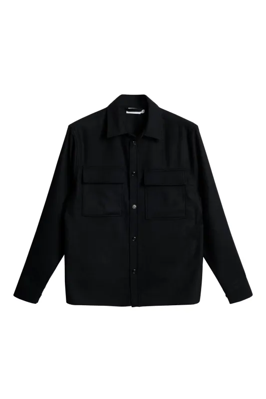 Flat Wool Overshirt / Black made by J. Lindeberg