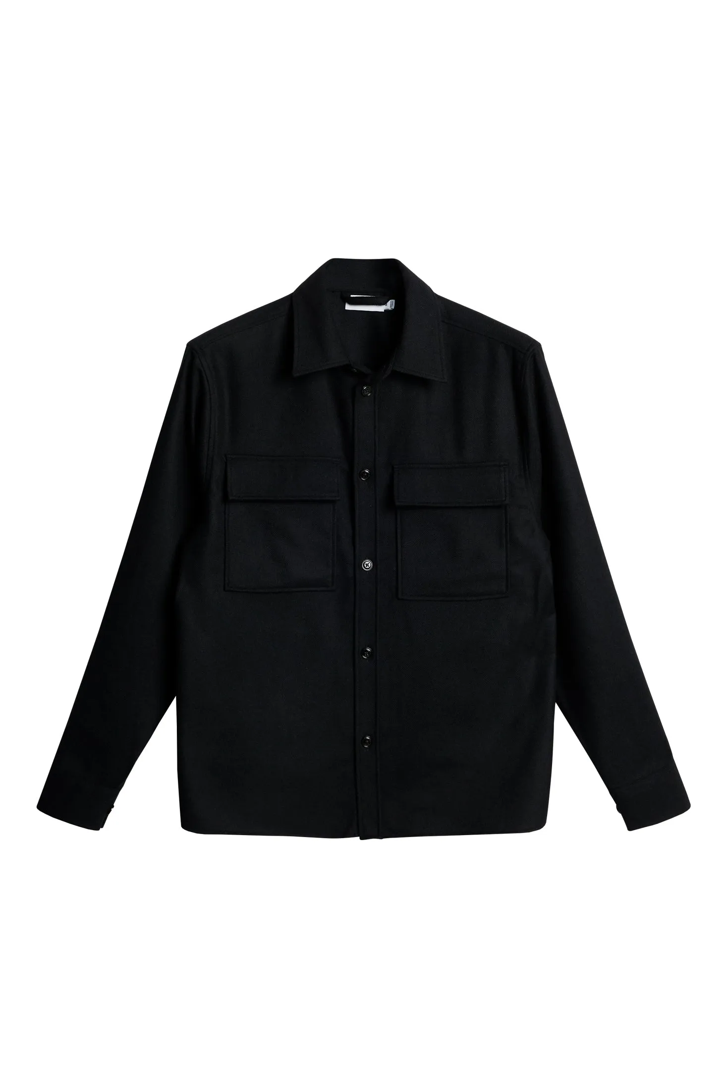 Flat Wool Overshirt / Black sold by J. Lindeberg