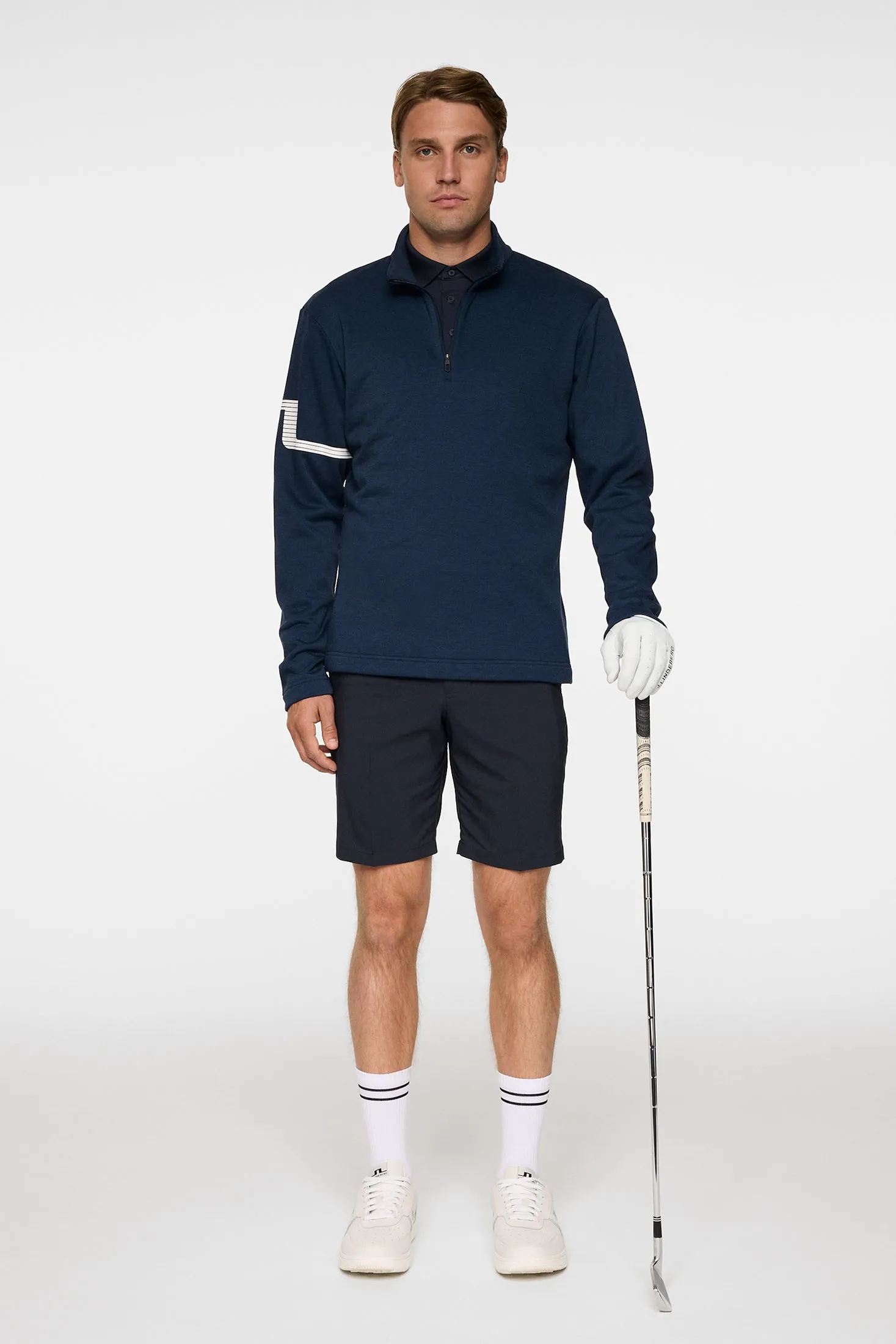 Heath Strike Mid Layer / Navy Melange sold by J. Lindeberg product image thumbnail 4