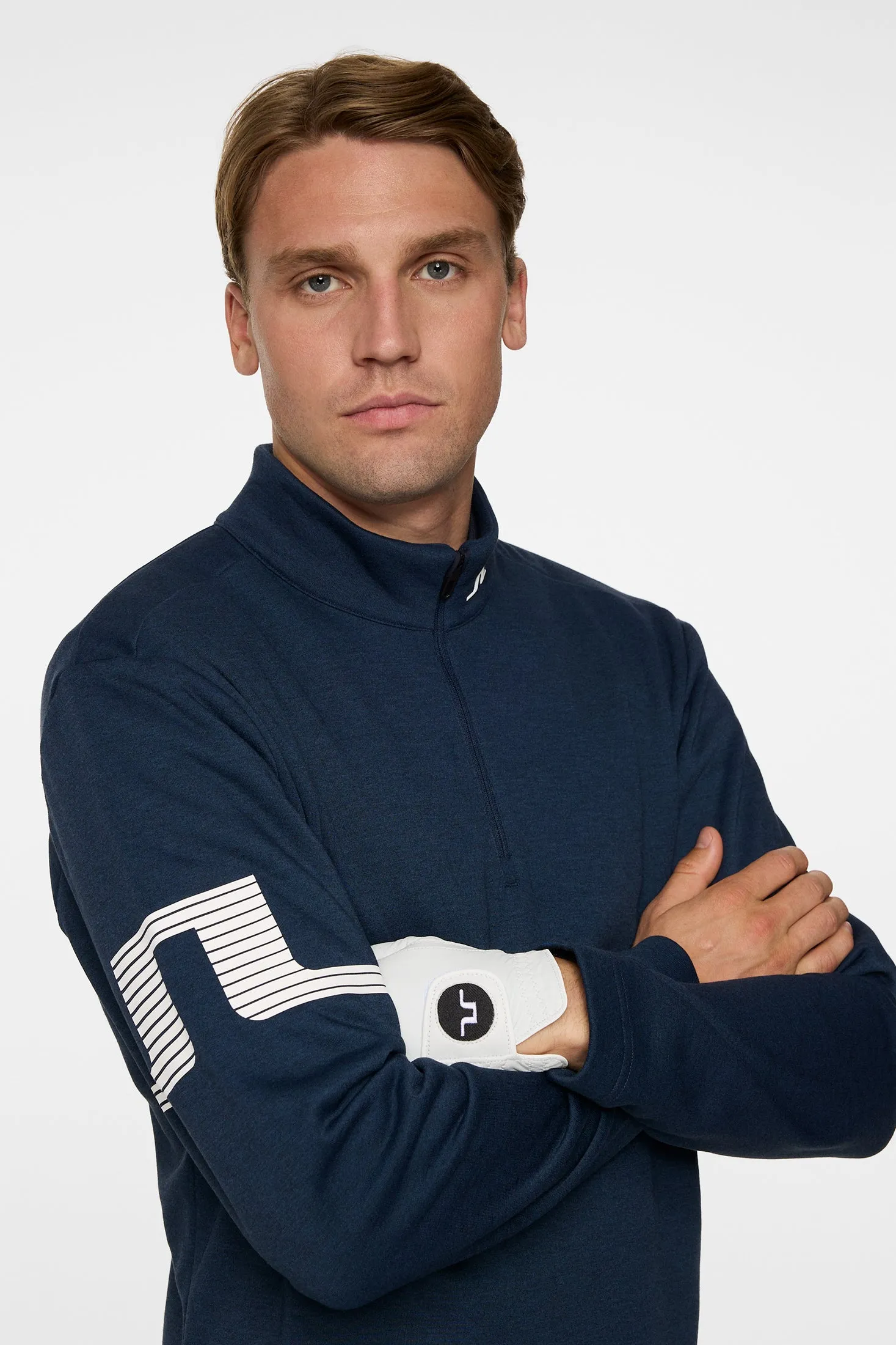 Heath Strike Mid Layer / Navy Melange sold by J. Lindeberg product image thumbnail 5