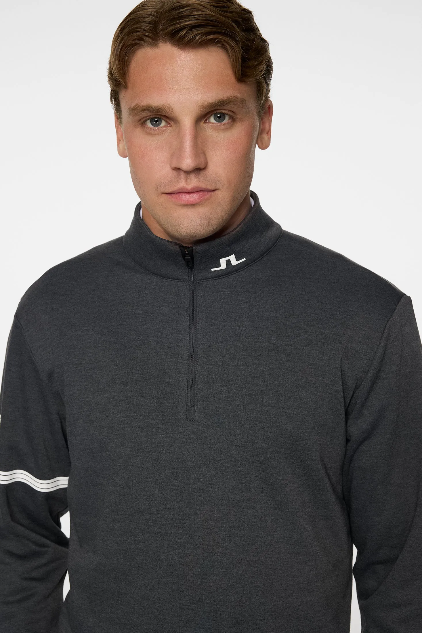 Heath Strike Mid Layer / Asphalt and Black Melange sold by J. Lindeberg product image thumbnail 5