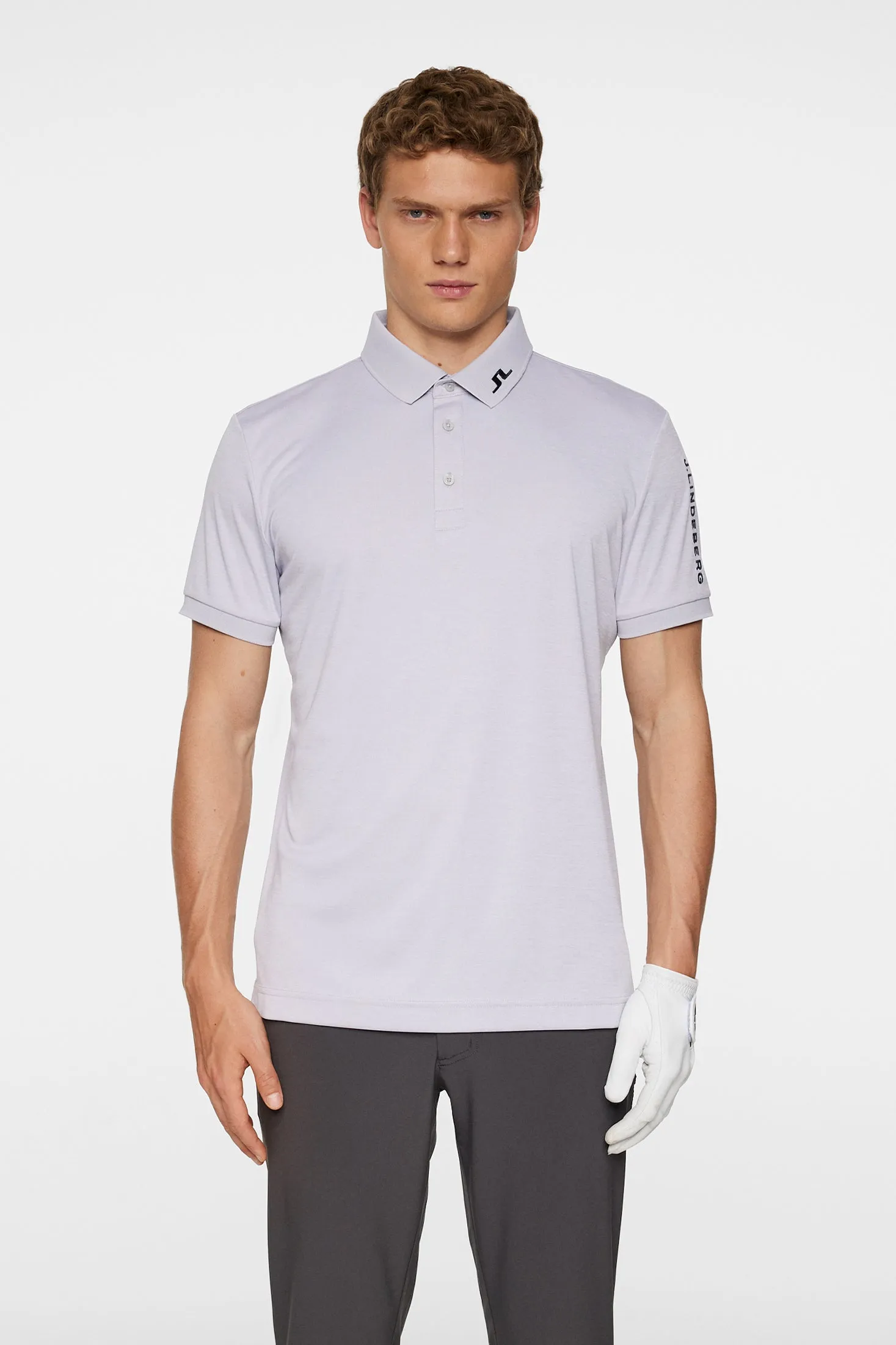 Tour Tech Slim Fit Polo / Light Grey Melange sold by J. Lindeberg product image thumbnail 2