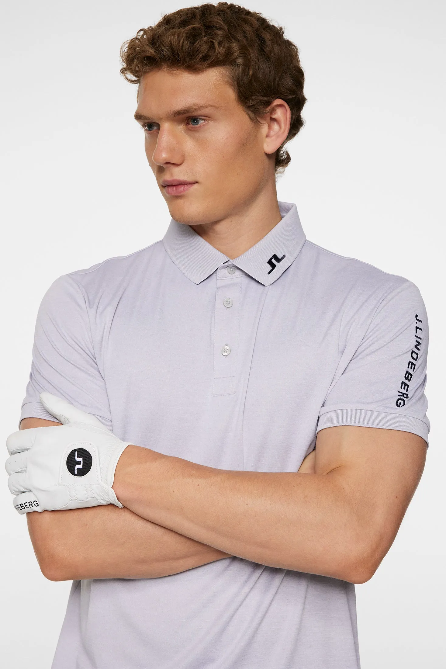 Tour Tech Slim Fit Polo / Light Grey Melange sold by J. Lindeberg product image thumbnail 5