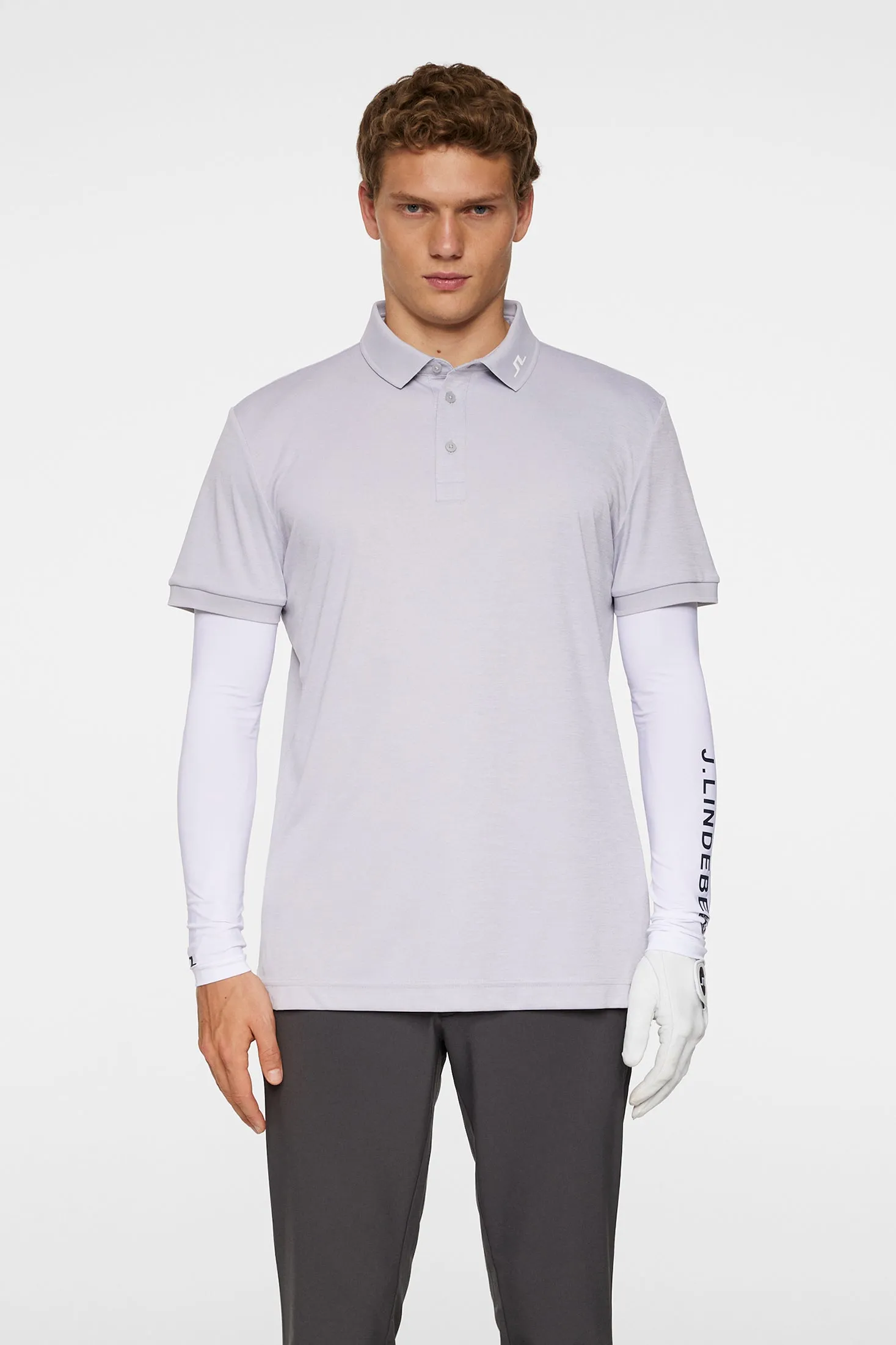 KV Polo / Light Grey Melange sold by J. Lindeberg product image thumbnail 3