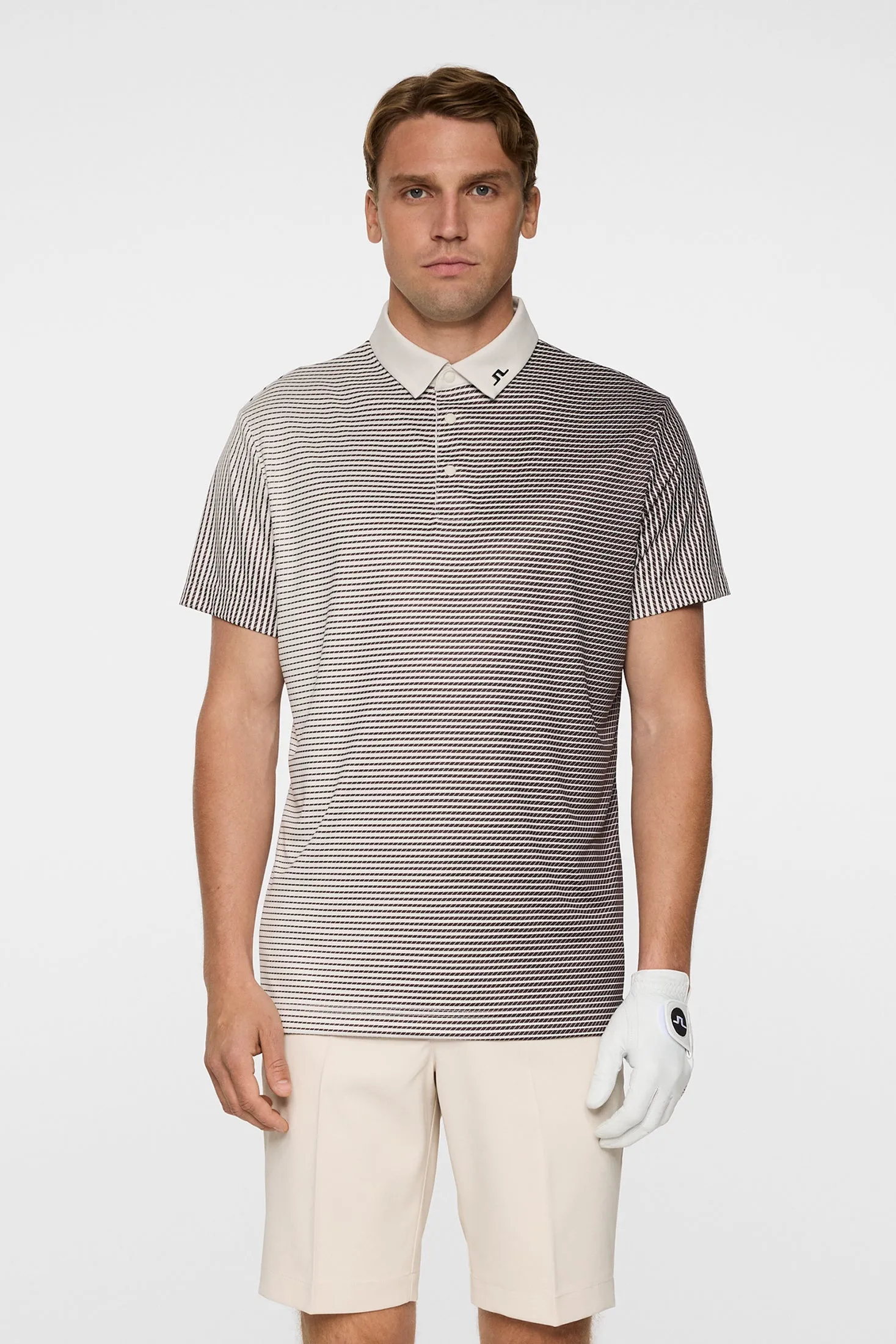 Marvin Stripe Polo / Moonbeam sold by J. Lindeberg product image thumbnail 3