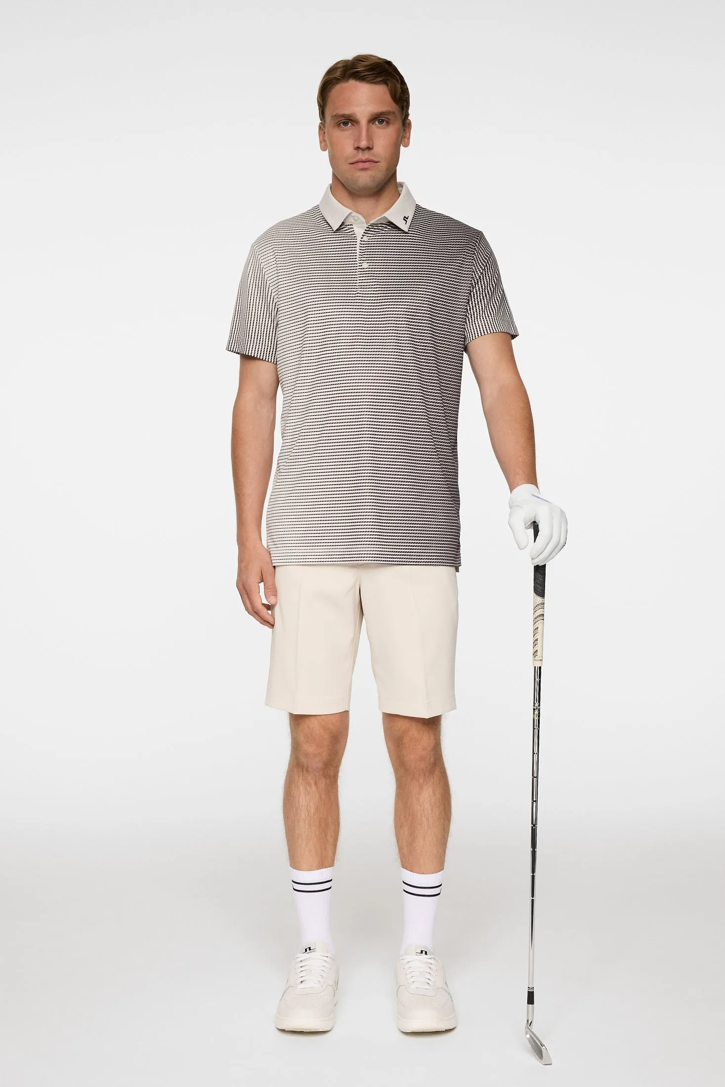 Marvin Stripe Polo / Moonbeam sold by J. Lindeberg product image thumbnail 5