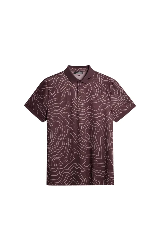 Tour Tech Print Polo / Topo Huckleberry L sold by J. Lindeberg