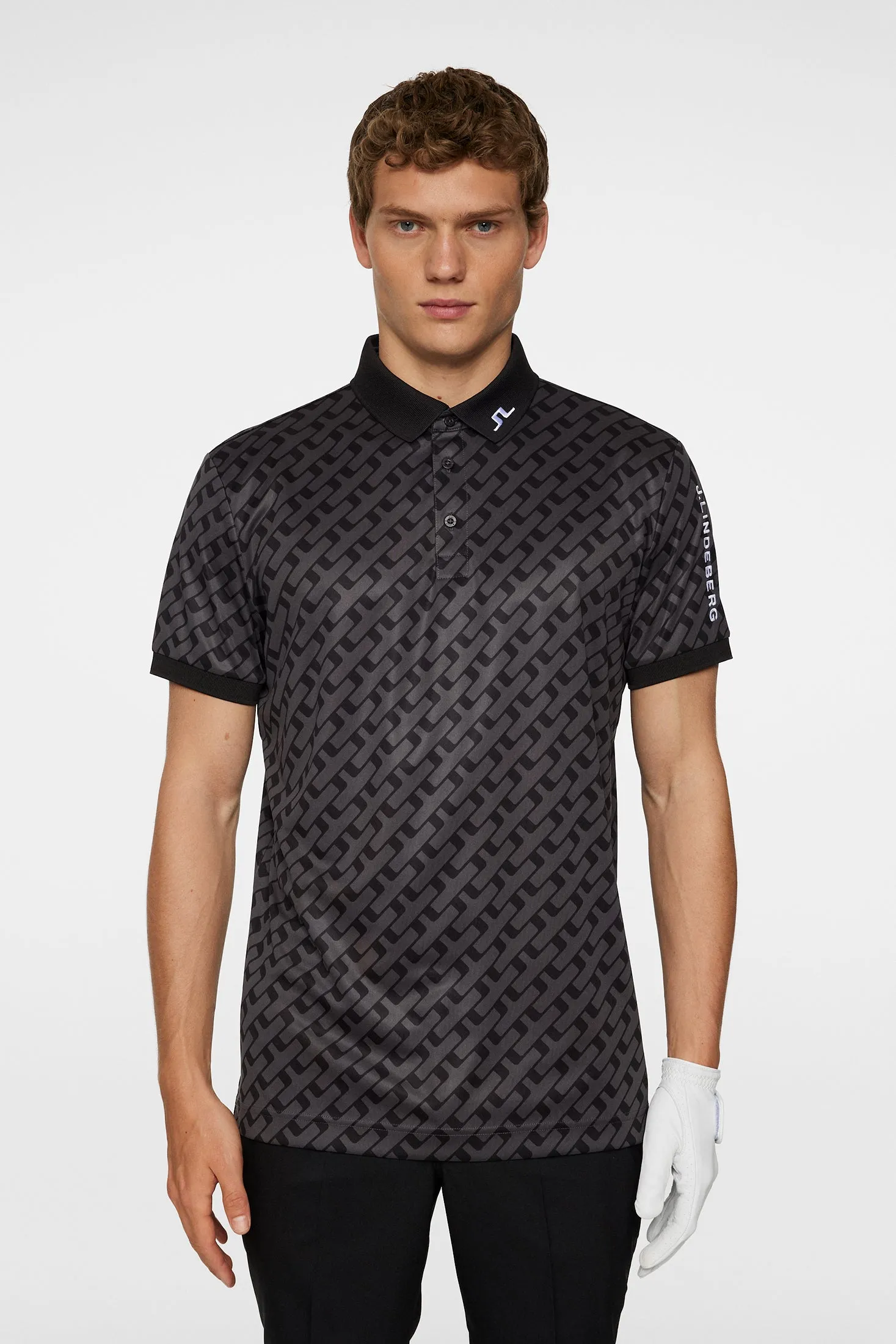 Tour Tech Print Polo / Tour Geo Tonal Black M sold by J. Lindeberg product image thumbnail 2