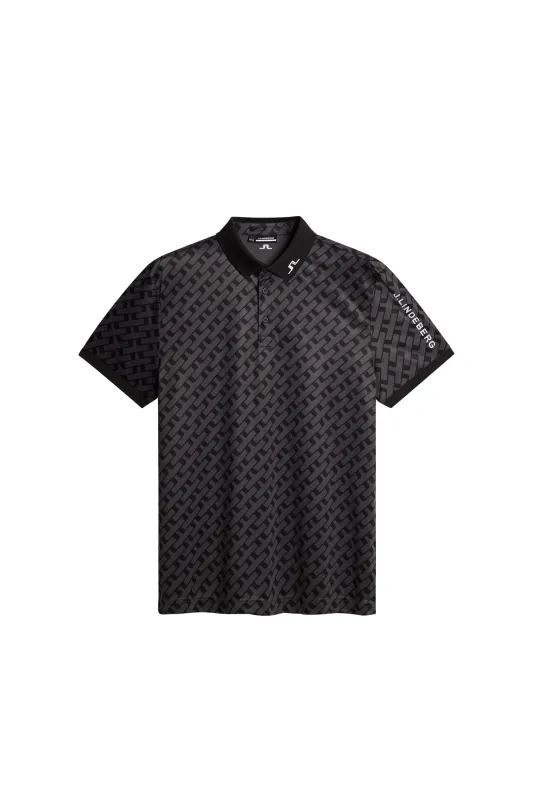 Tour Tech Print Polo / Tour Geo Tonal Black M sold by J. Lindeberg