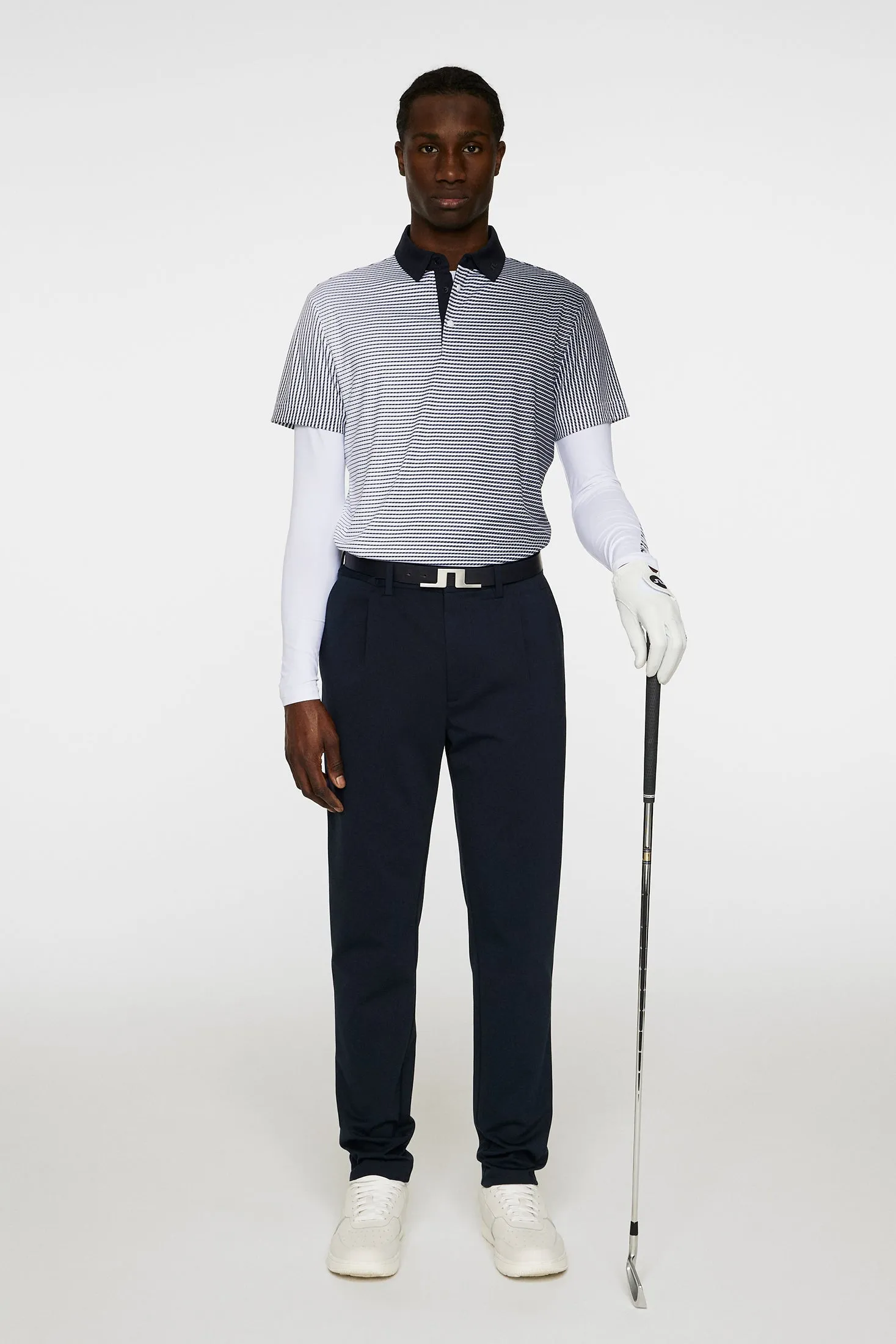 Marvin Stripe Polo / White sold by J. Lindeberg product image thumbnail 5