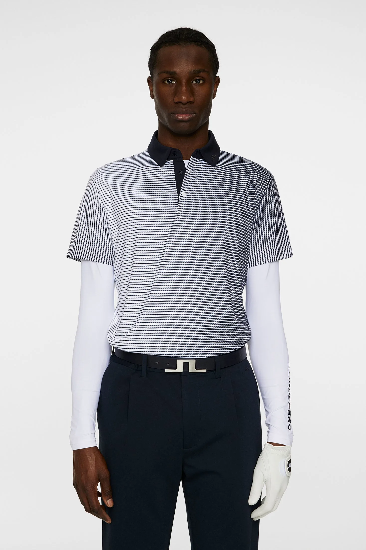 Marvin Stripe Polo / White sold by J. Lindeberg product image thumbnail 3