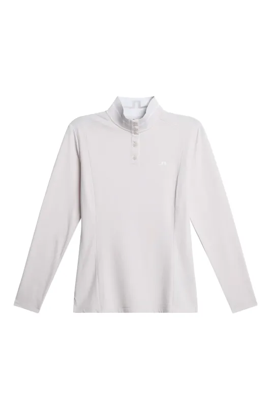 Hertta Long Sleeve Polo / Grey Lilac sold by J. Lindeberg