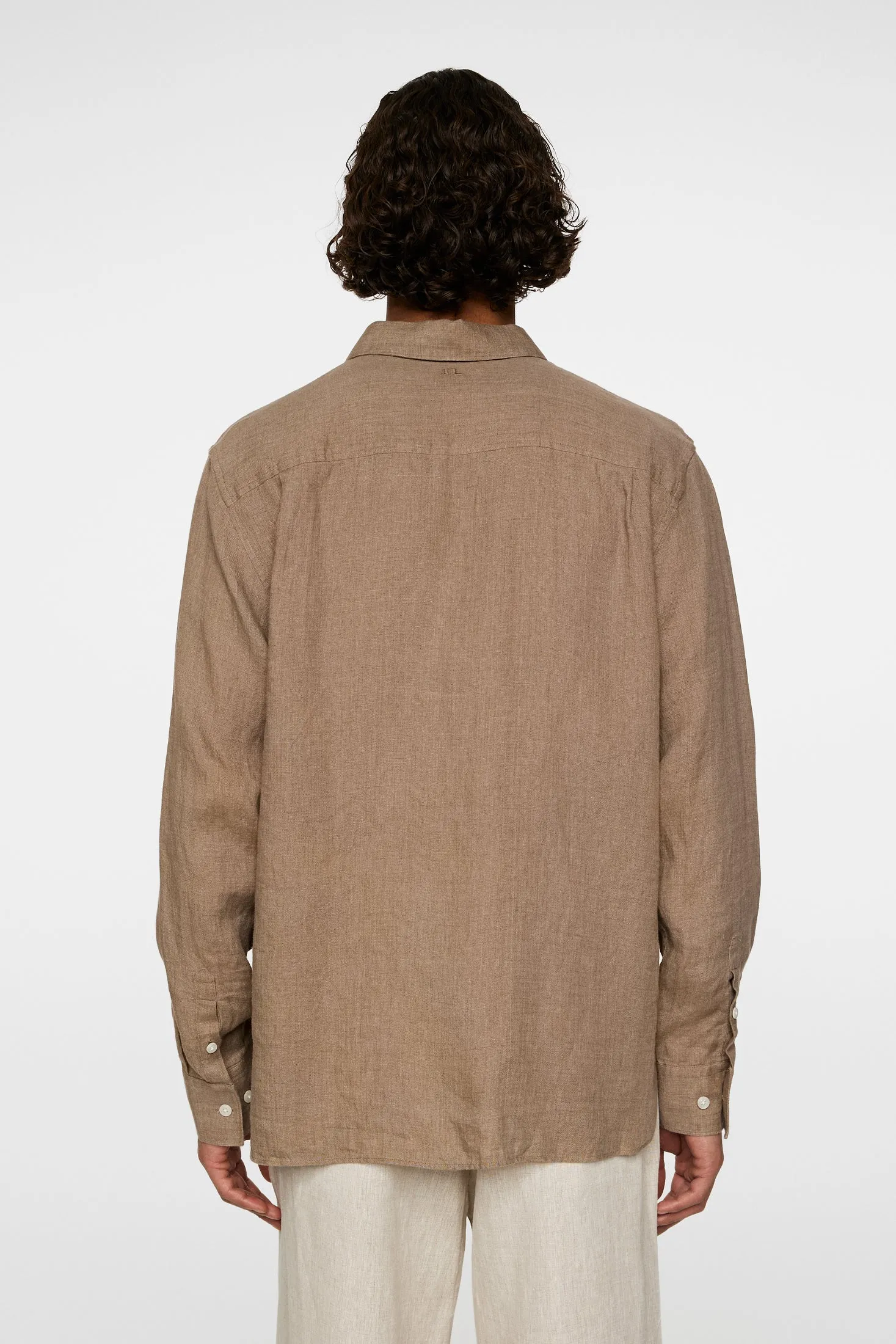 Reg LS Linen Melange Shirt / Sepia Tint sold by J. Lindeberg product image thumbnail 3