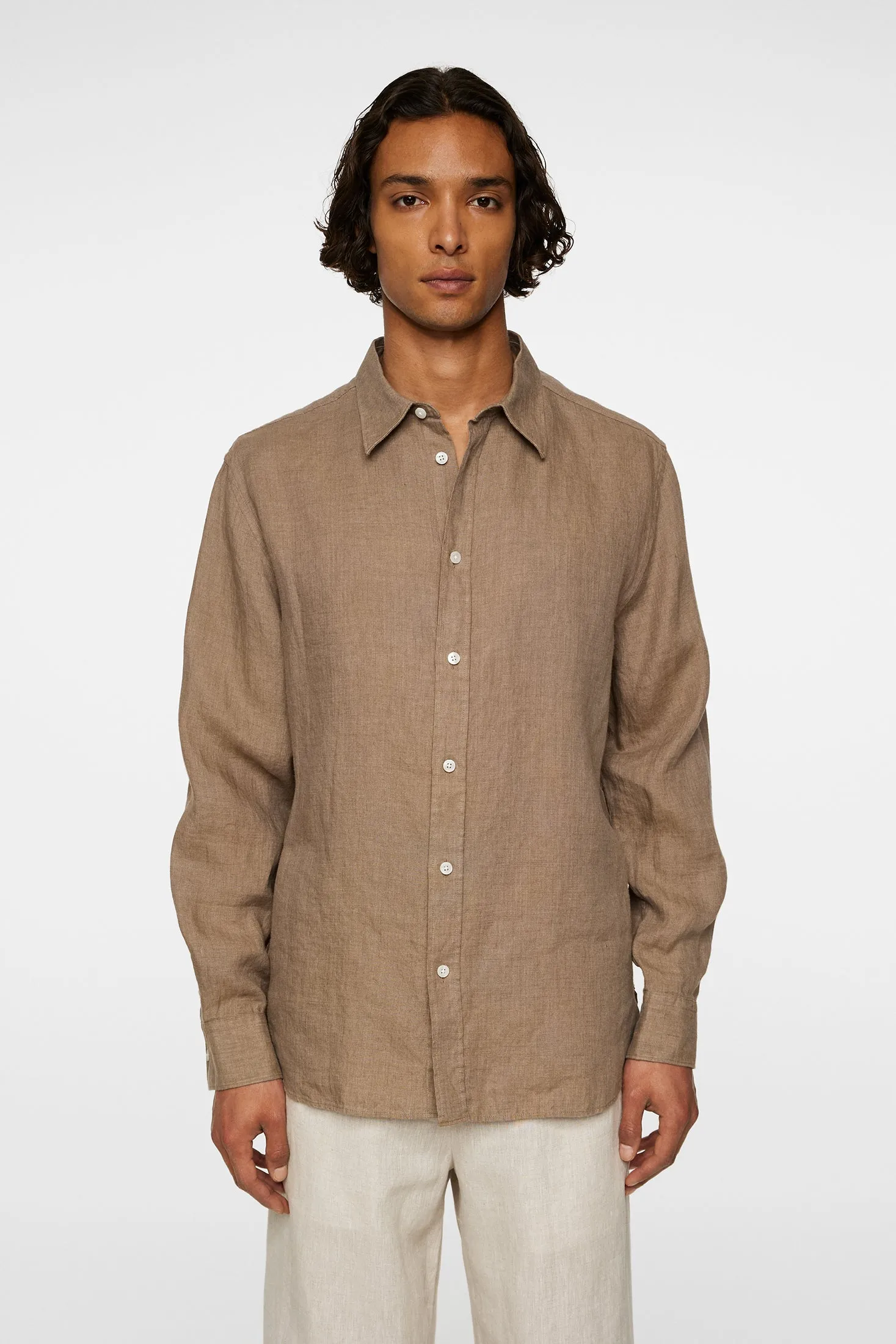 Reg LS Linen Melange Shirt / Sepia Tint sold by J. Lindeberg product image thumbnail 2