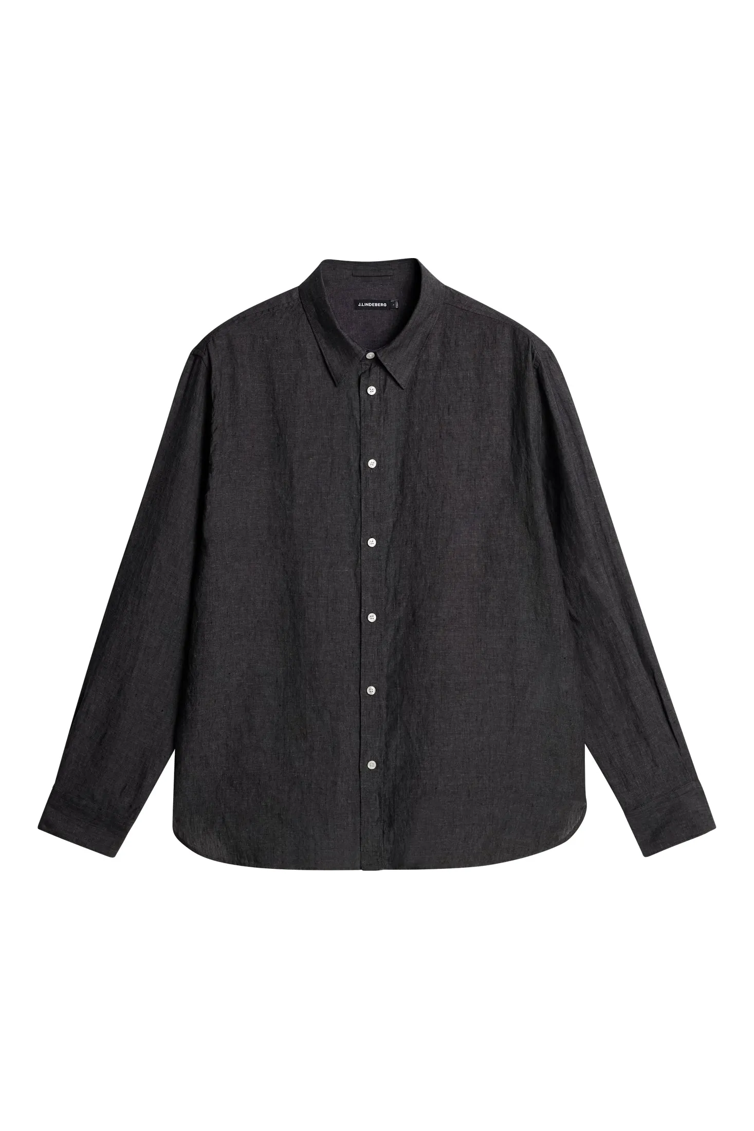Reg LS Linen Melange Shirt / Black sold by J. Lindeberg