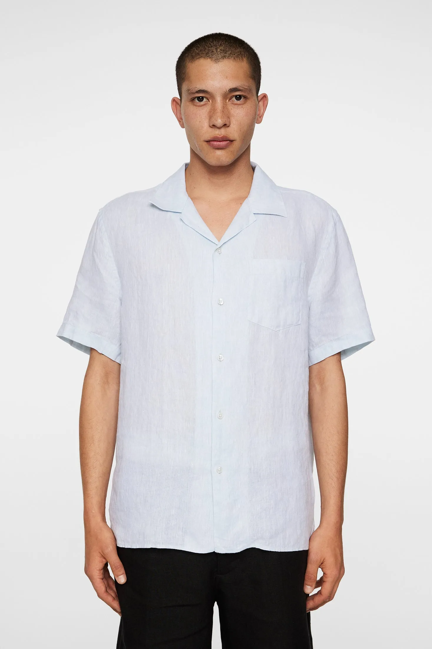 Elio Linen Melange Shirt / Winter Sky sold by J. Lindeberg product image thumbnail 2
