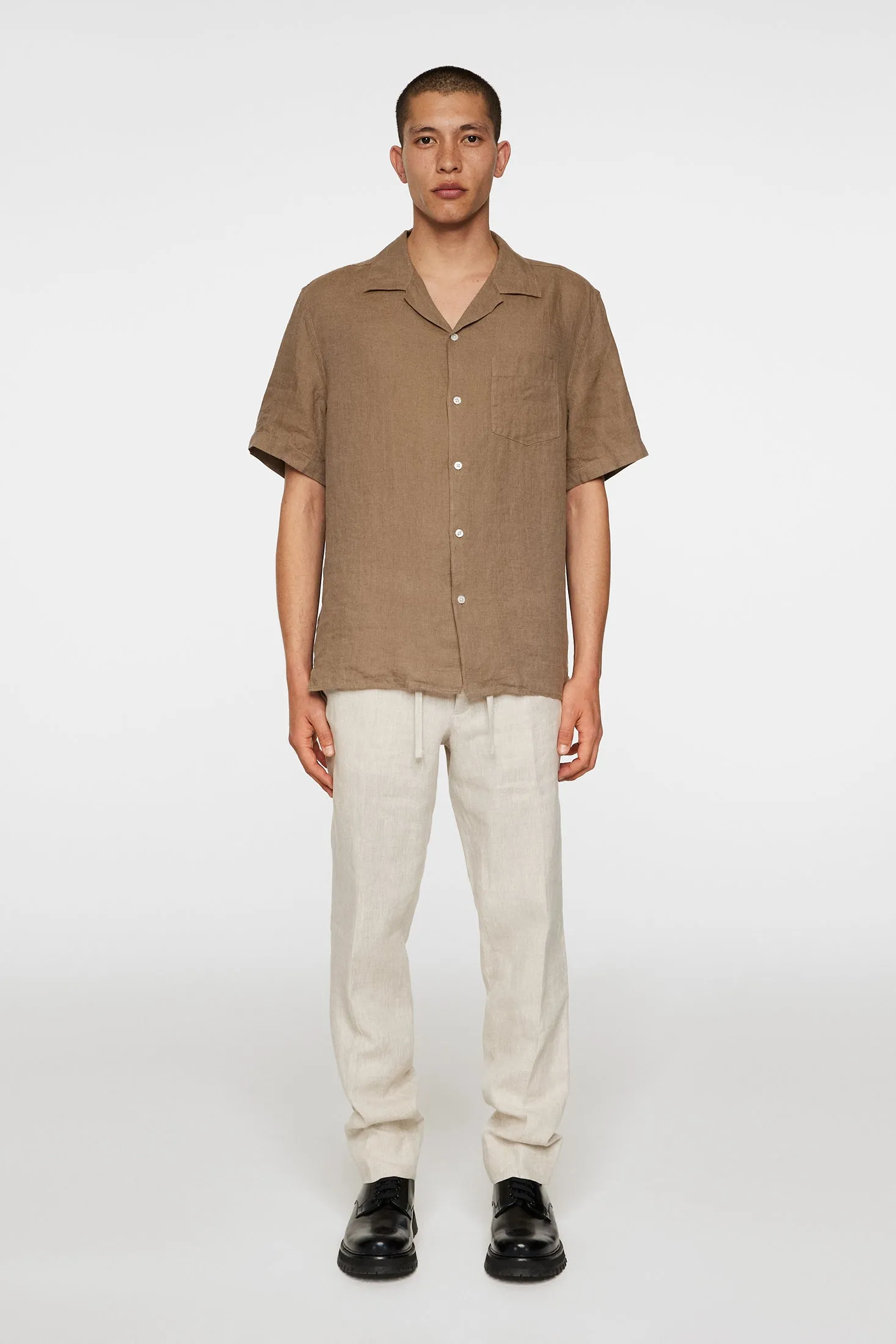 Elio Linen Melange Shirt / Sepia Tint sold by J. Lindeberg product image thumbnail 4