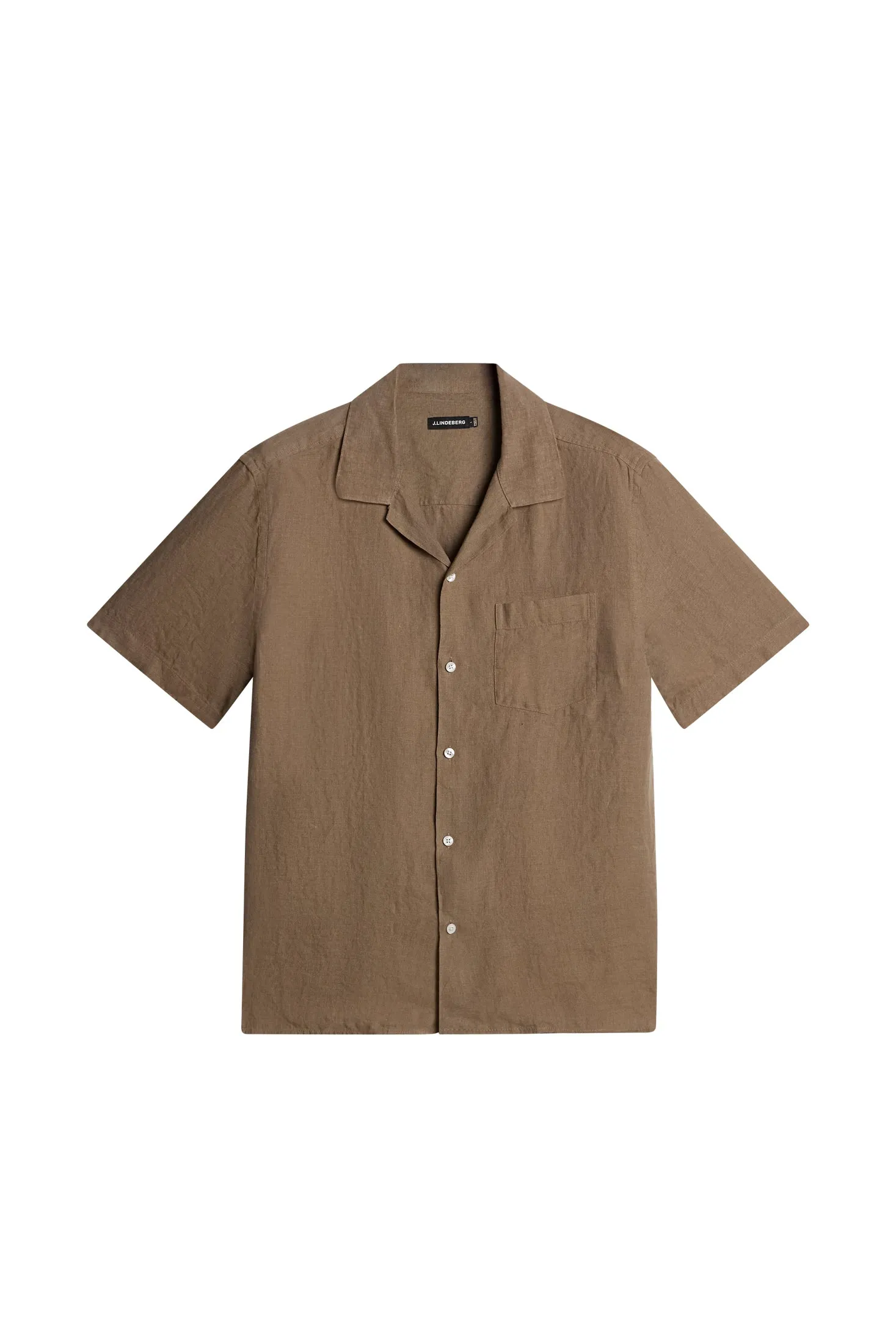 Elio Linen Melange Shirt / Sepia Tint sold by J. Lindeberg