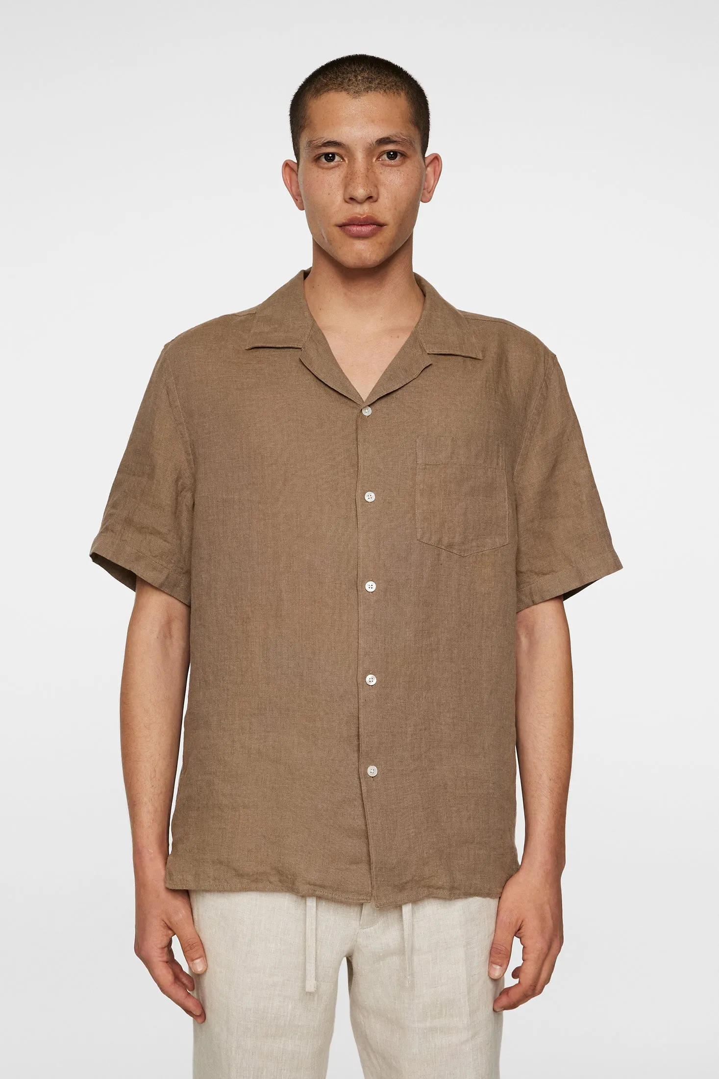 Elio Linen Melange Shirt / Sepia Tint sold by J. Lindeberg product image thumbnail 2