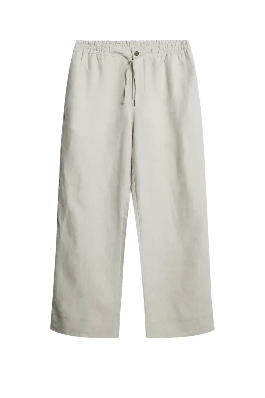 Noah Drape Linen Pants / Moonbeam sold by J. Lindeberg