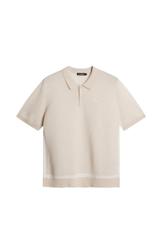Reymond Structure Knit Polo / Moonbeam sold by J. Lindeberg