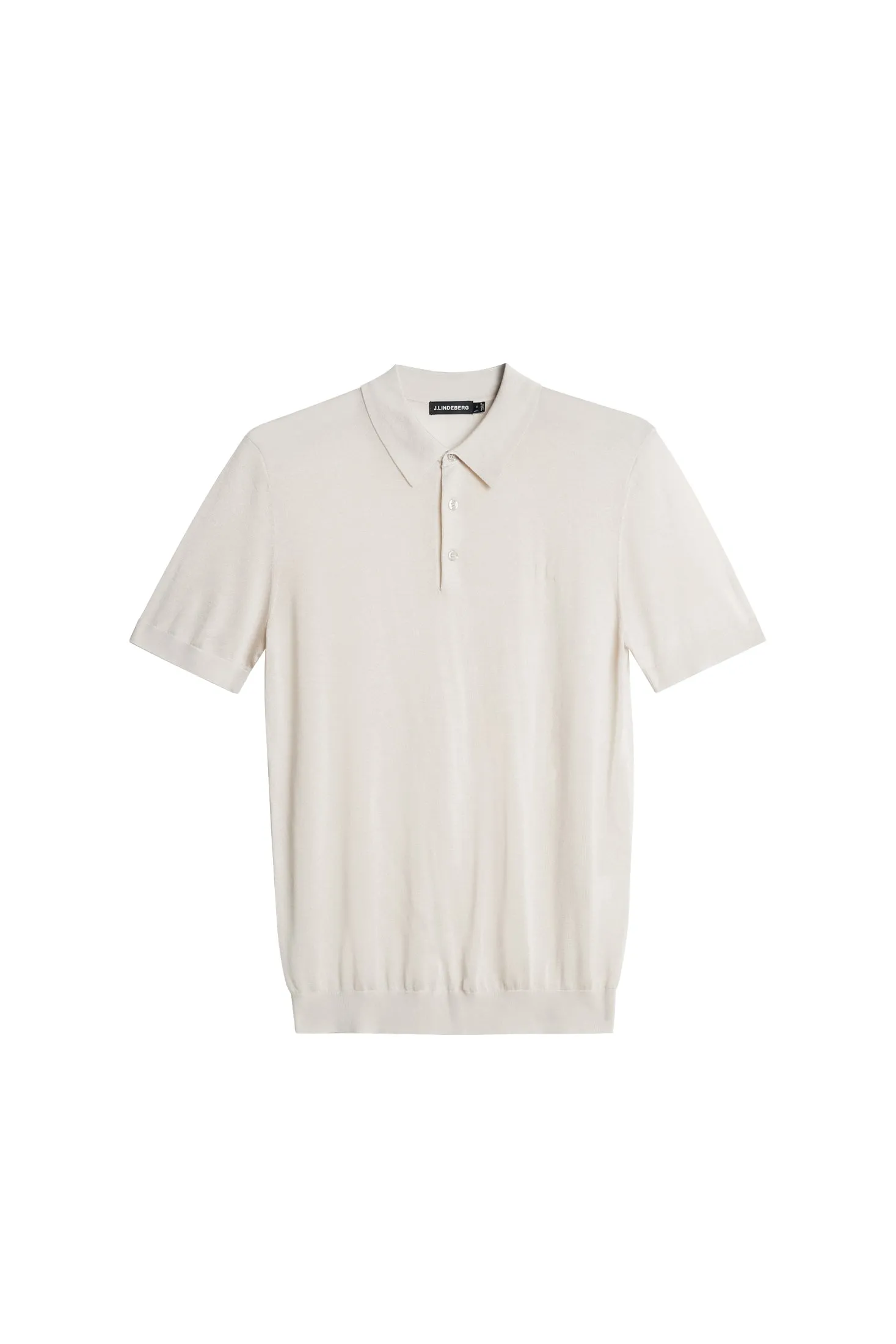 Ridge Lyocell Silk Polo / Moonbeam sold by J. Lindeberg
