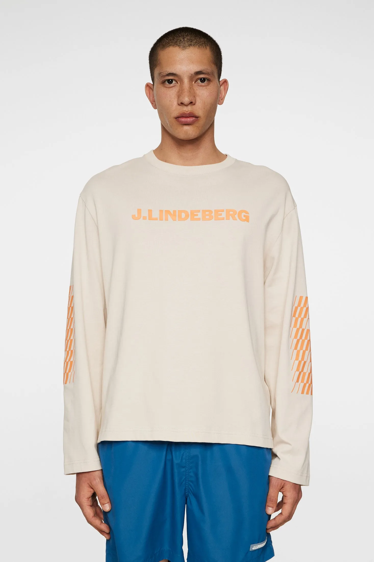 Walsh LS Print T-shirt / Moonbeam sold by J. Lindeberg product image thumbnail 3