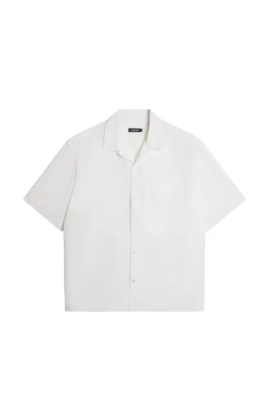 Ellis White Cotton Shirt / White sold by J. Lindeberg