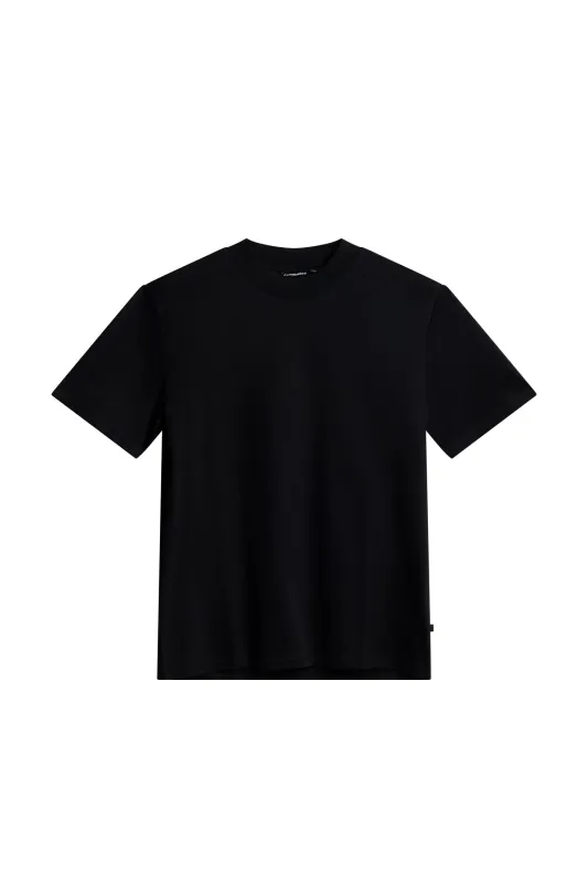 Ace Mock Neck T-Shirt / Black sold by J. Lindeberg