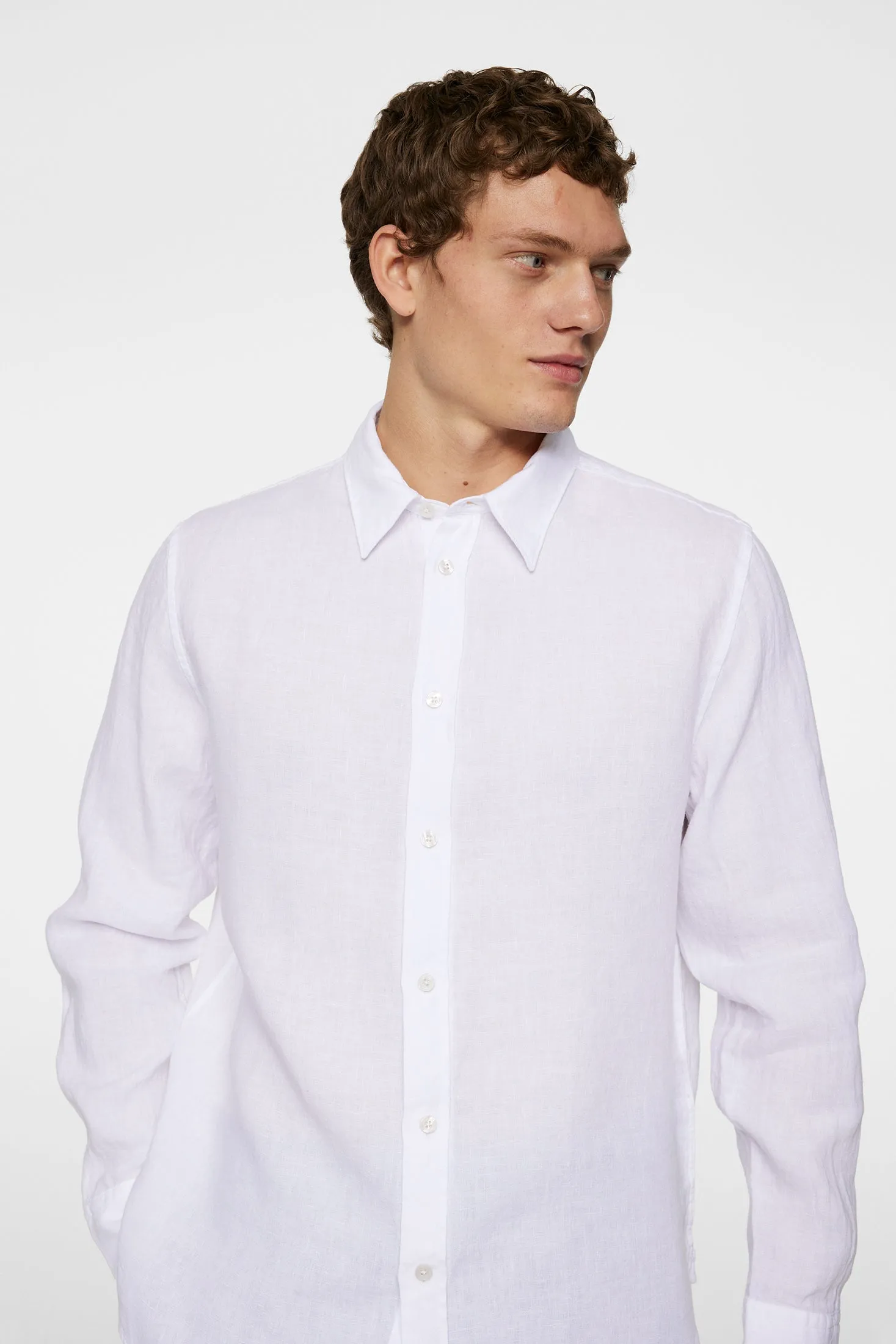 Reg LS Clean Linen Shirt / White sold by J. Lindeberg product image thumbnail 5