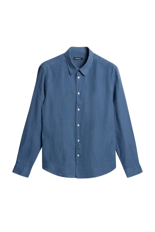 Slim LS Linen Melange Shirt / Rain Washed sold by J. Lindeberg