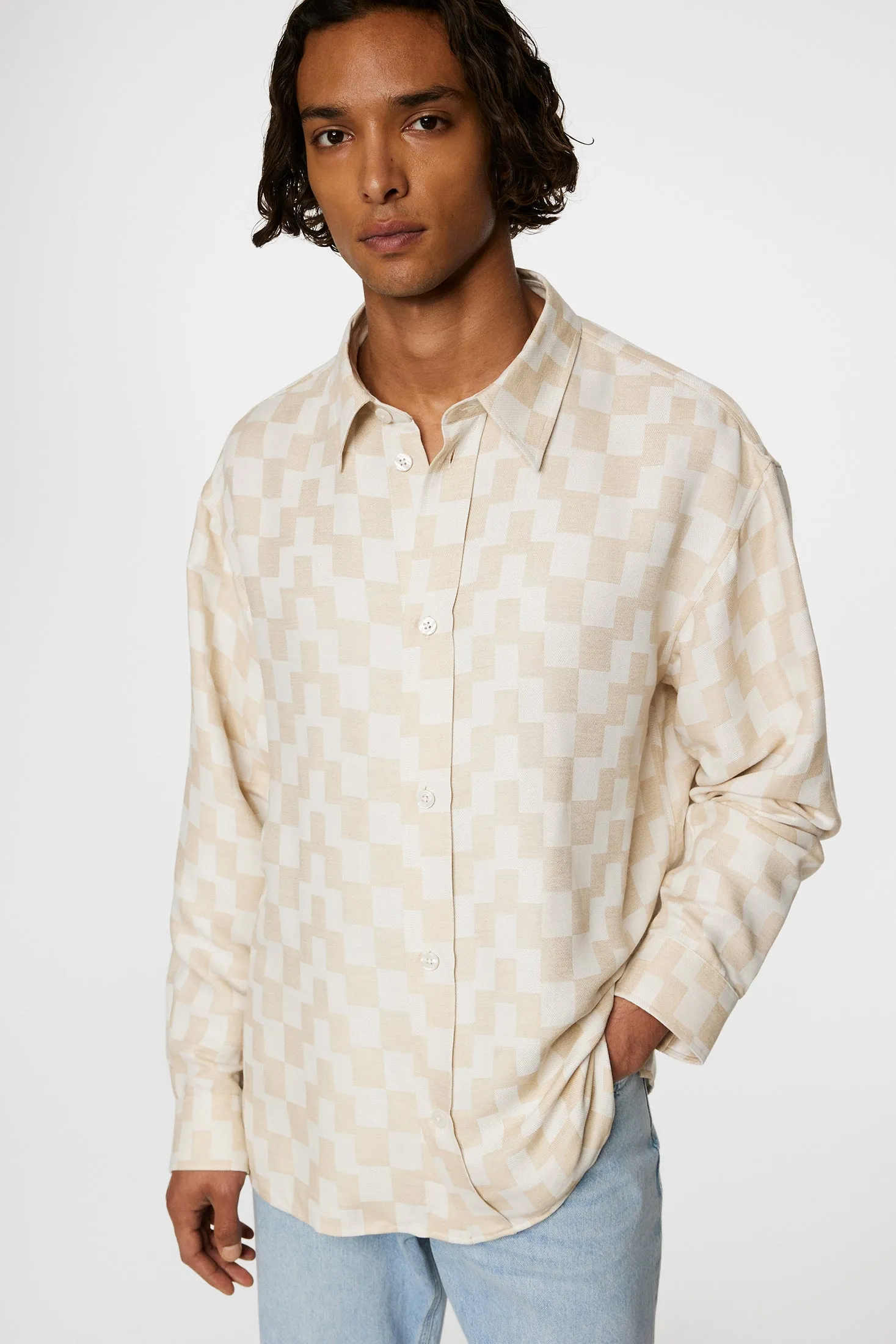 Howard Jacquard Shirt / Moonbeam sold by J. Lindeberg product image thumbnail 5