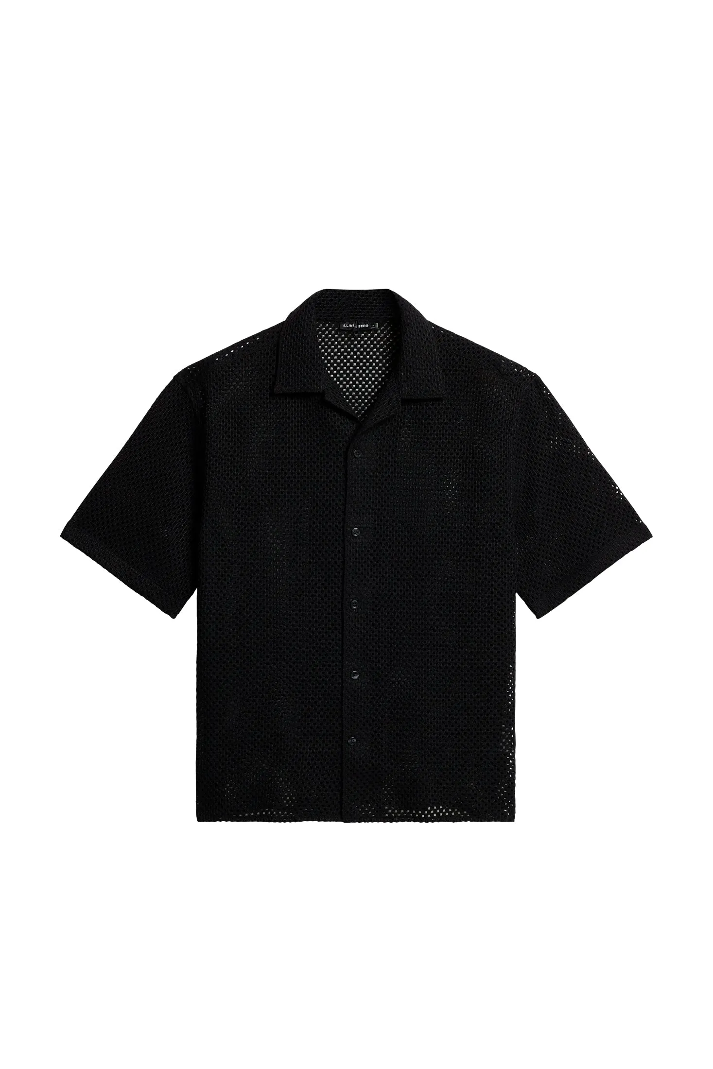 Ellis Crochet Shirt / Black sold by J. Lindeberg