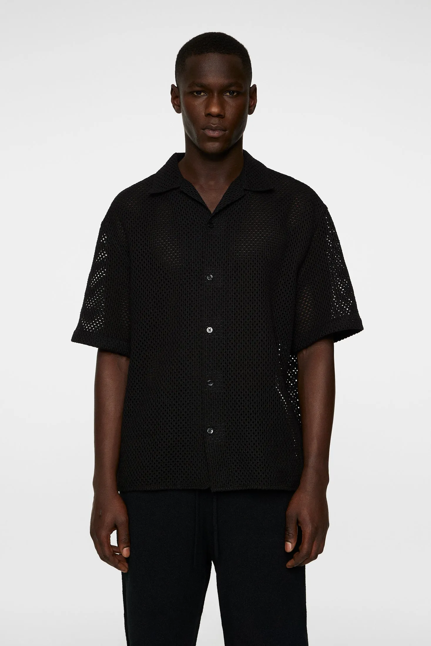 Ellis Crochet Shirt / Black sold by J. Lindeberg product image thumbnail 2