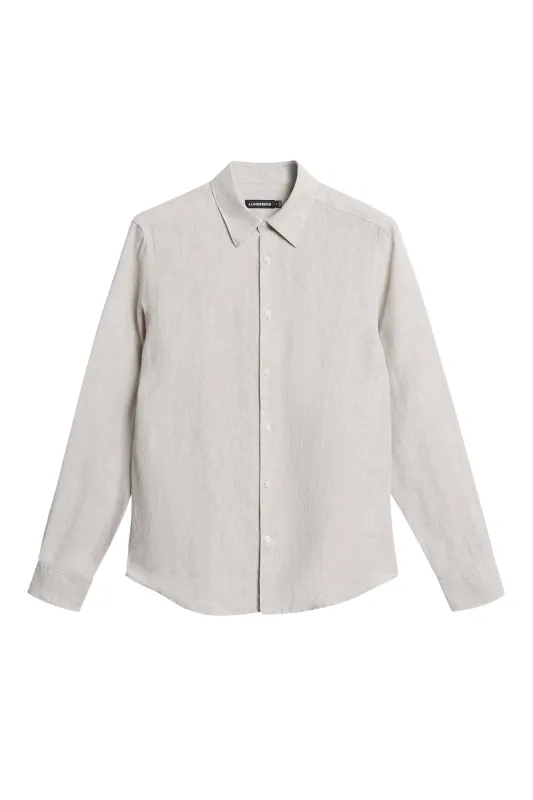Slim LS Linen Melange Shirt / Moonbeam sold by J. Lindeberg