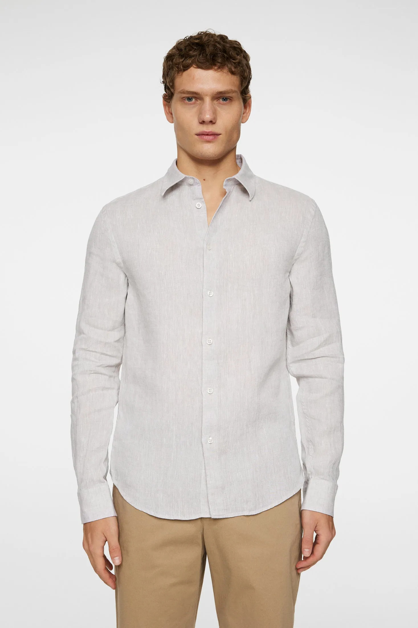 Slim LS Linen Melange Shirt / Moonbeam sold by J. Lindeberg product image thumbnail 2