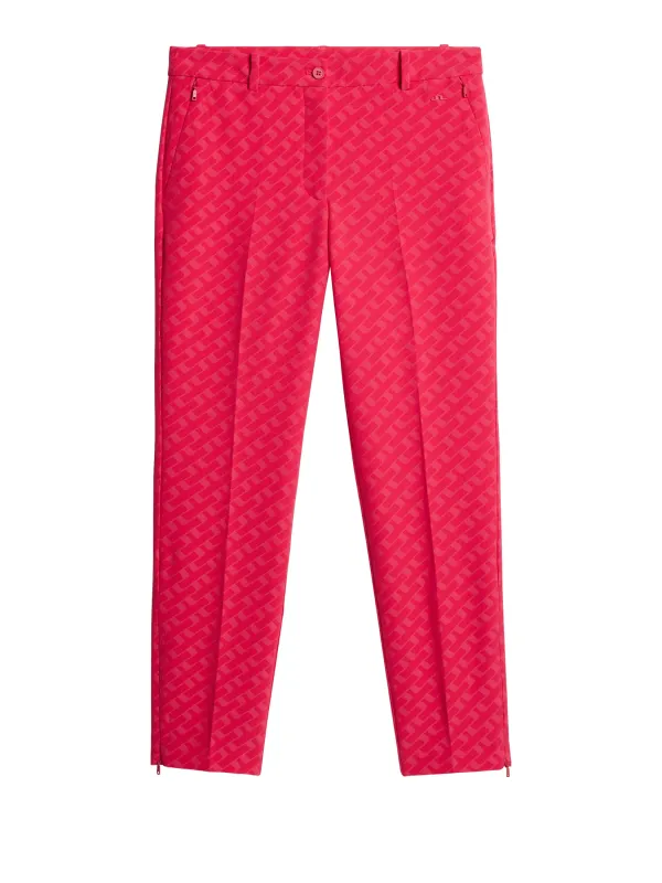 Pia Bridge Pant / Tour Geo Jacquard Pink M sold by J. Lindeberg