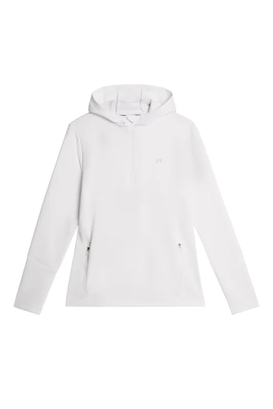 W Aerial Quarter Zip Hood / White sold by J. Lindeberg